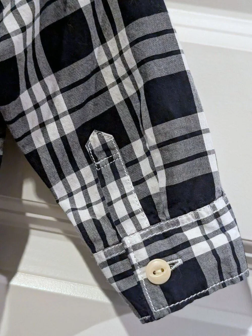 BabyGap Dress Shirt One Piece 6-12 Months Blue Plaids